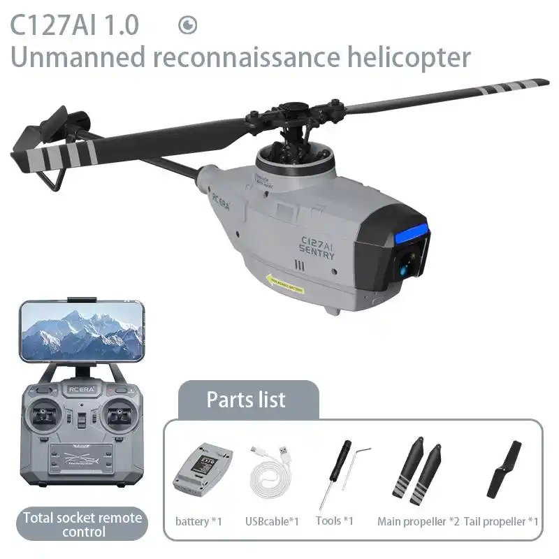 RC ERA C127AI 2.4G 6-Axis Gyro Brushless Motor Optical Flow Localization RC Helicopter